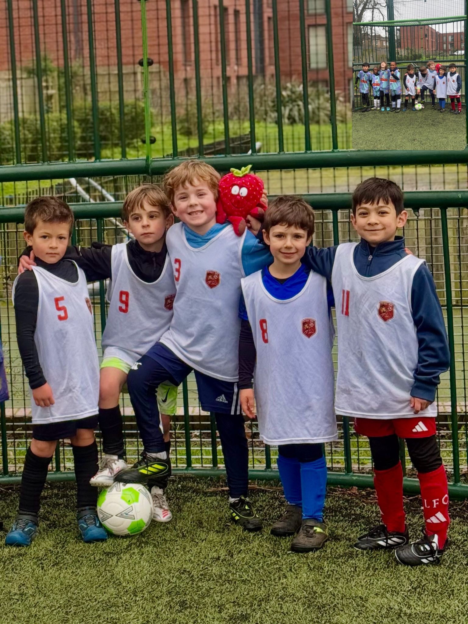 Portrait of a smiling player in academy kit